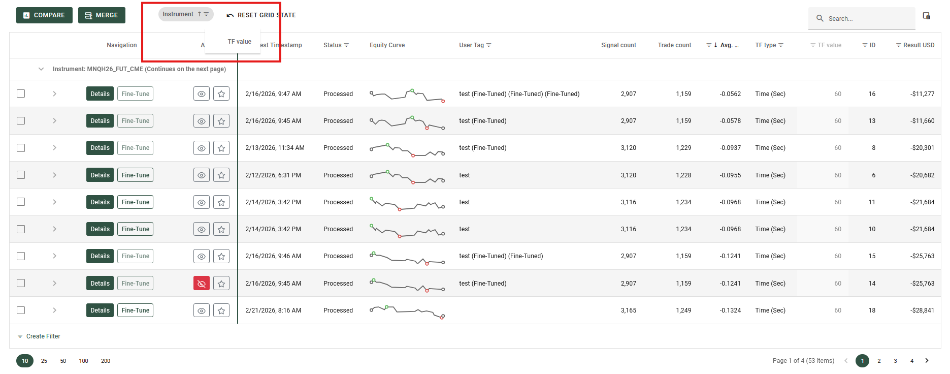 Data Grid Grouping Example